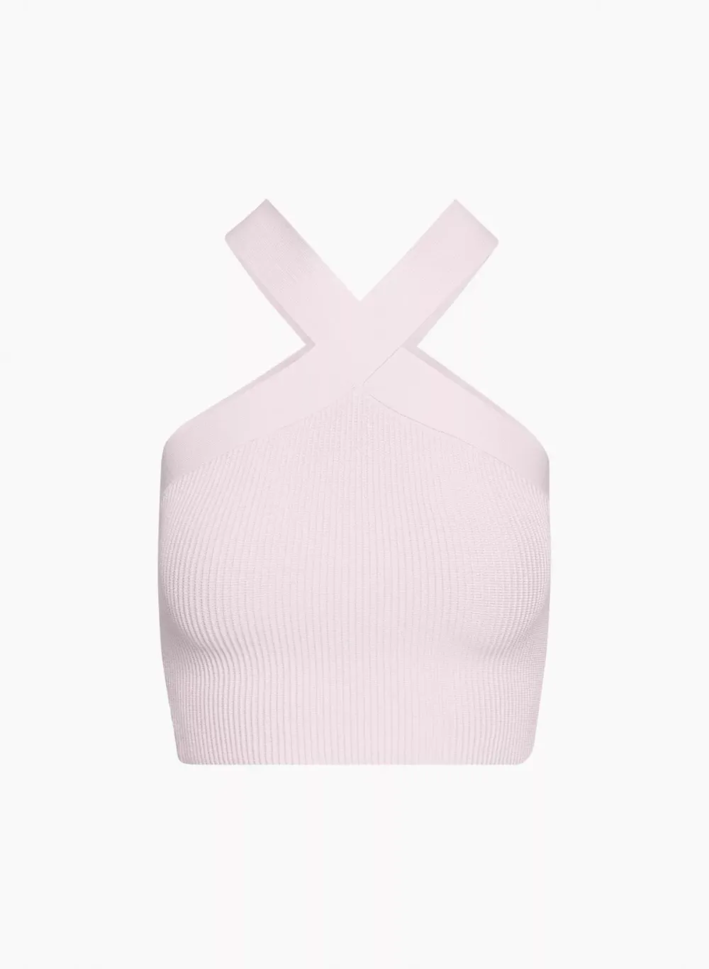 sculpt knit criss cross cropped tank