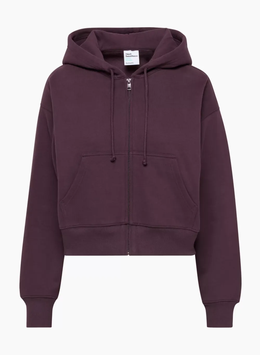 cozy fleece boyfriend boxy zip hoodie