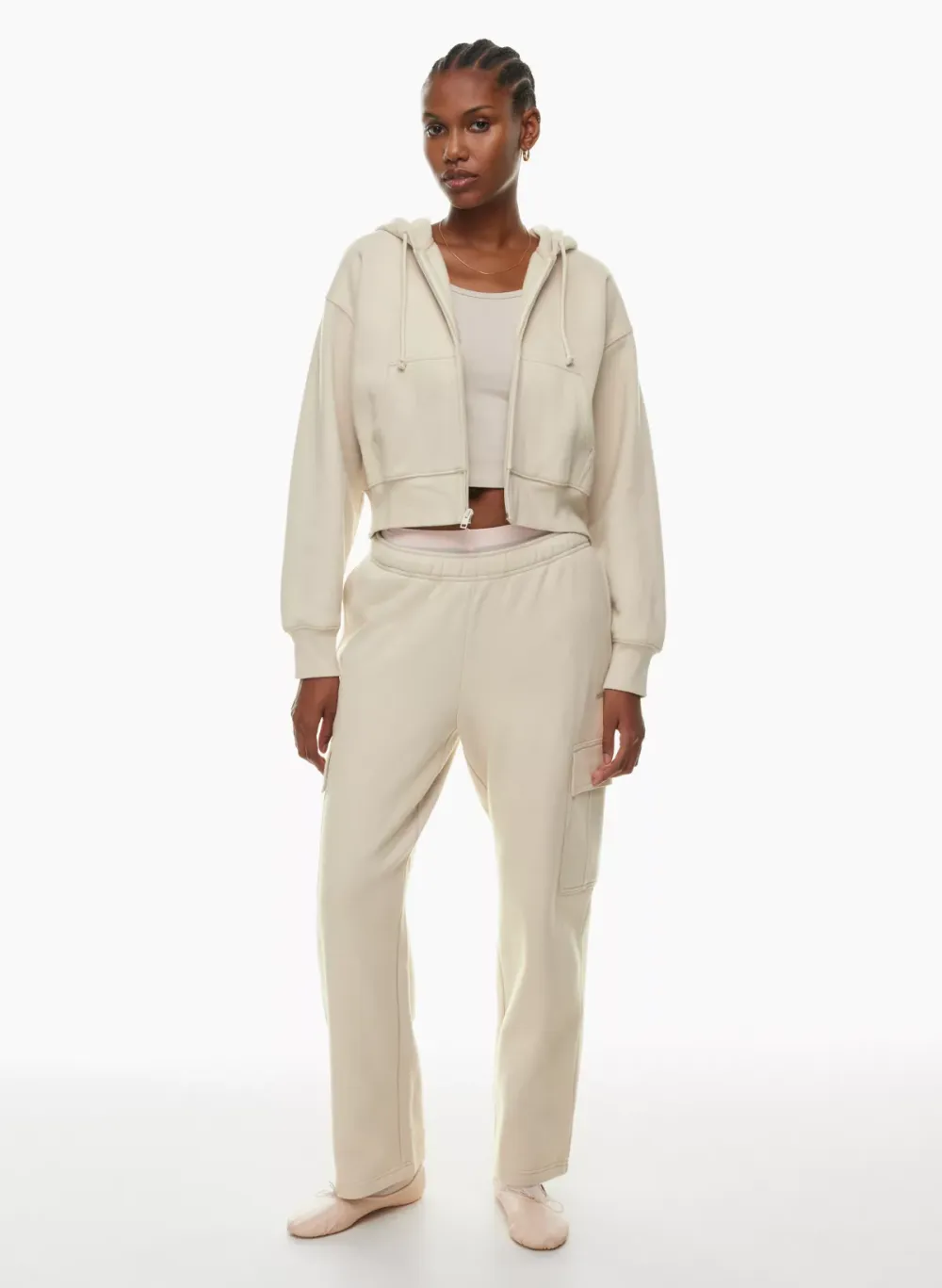 cozy fleece boyfriend boxy zip hoodie