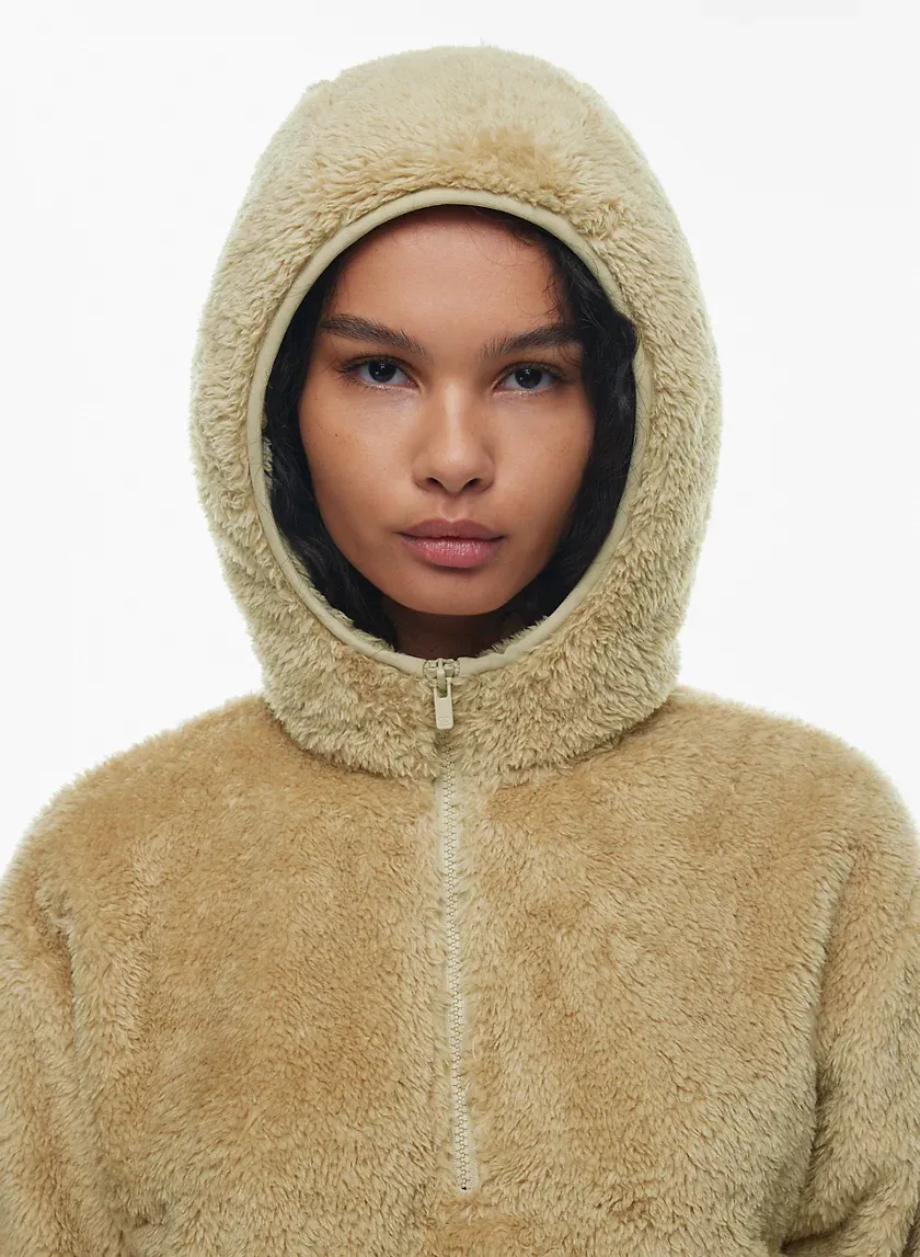 fuzzy zip hoodie