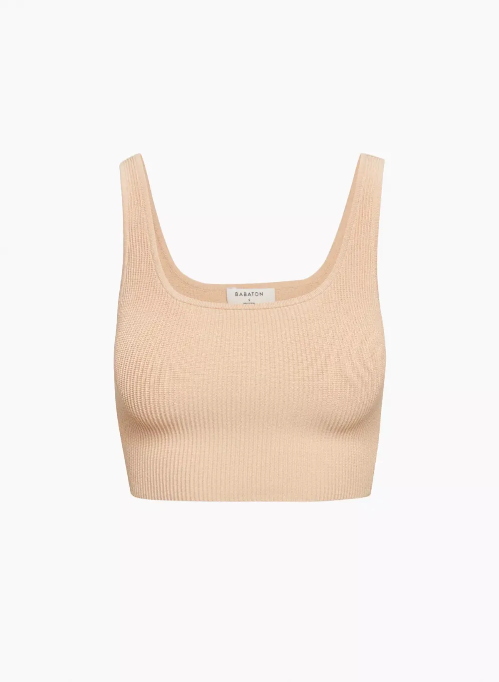 sculpt knit squareneck cropped tank