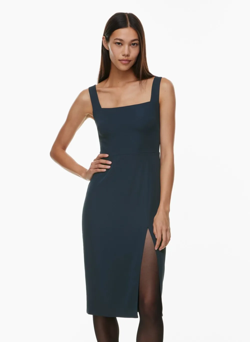 '90s slit midi dress