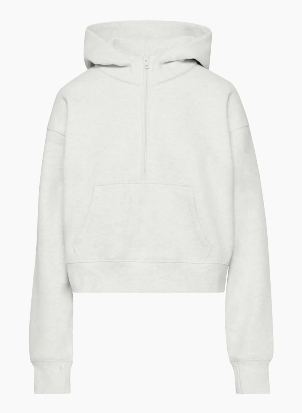 cozy fleece boyfriend boxy 1⁄2 zip hoodie