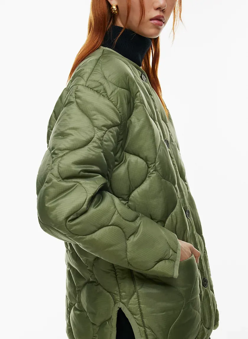 evergreen quilted jacket