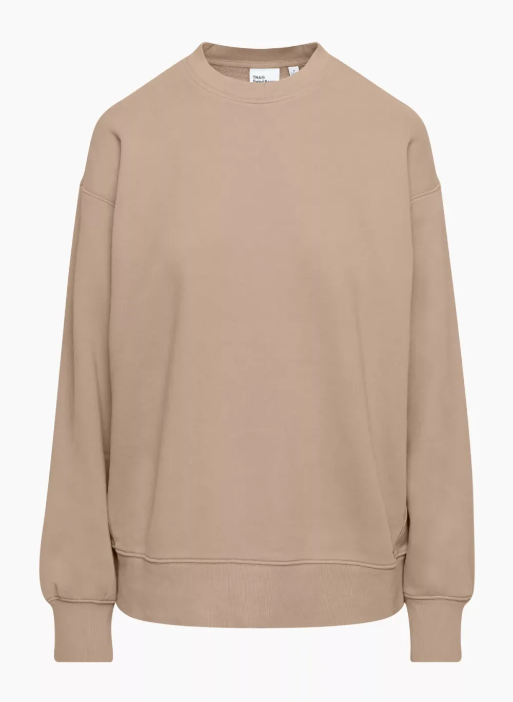 terry fleece boyfriend crew sweatshirt