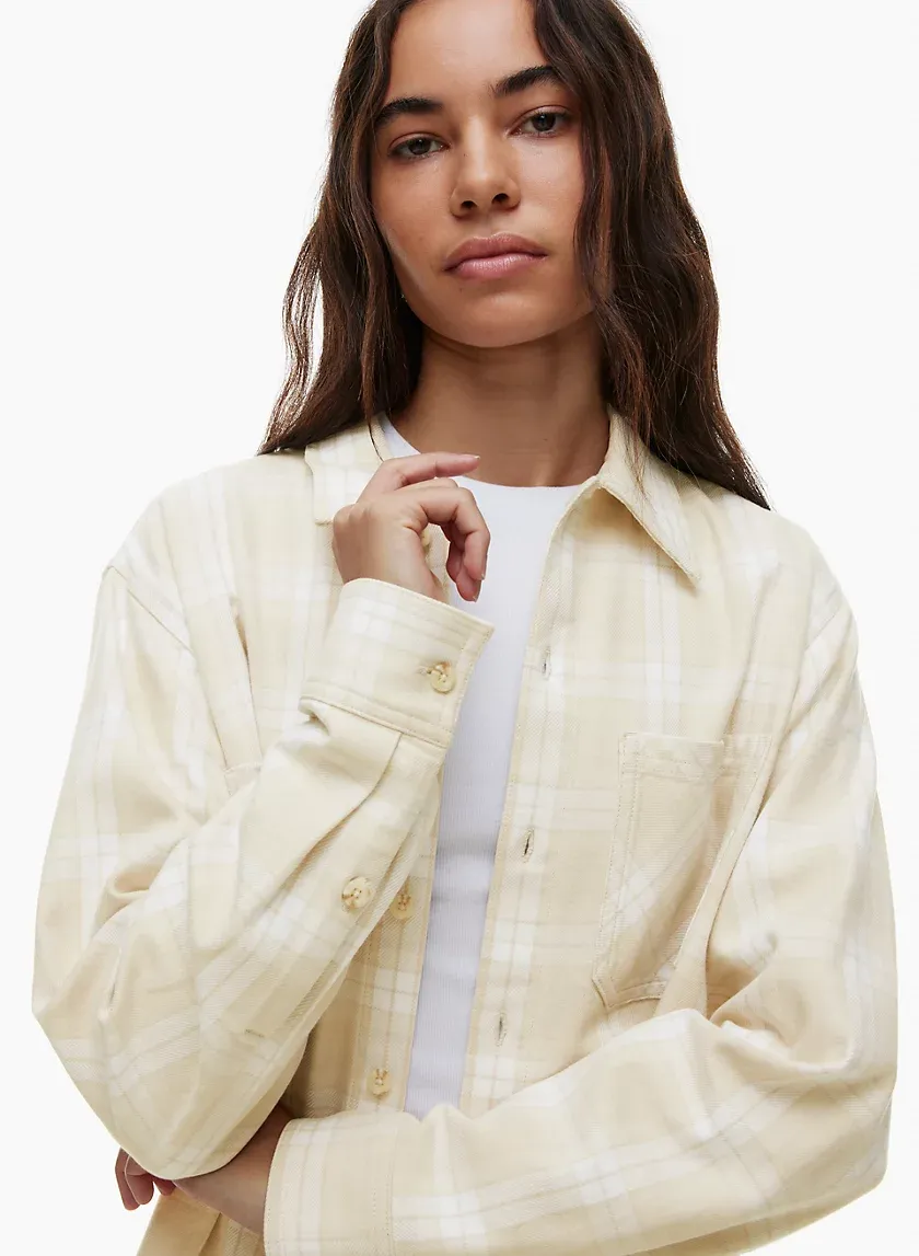 plaid oversized shirt