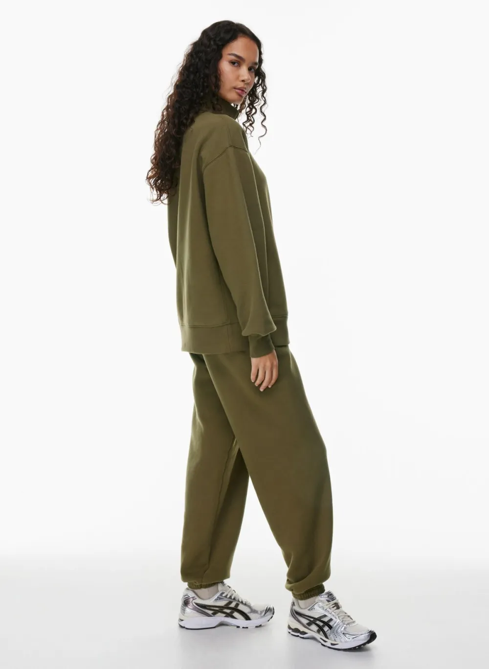 cozy fleece boyfriend 1/4 zip sweatshirt