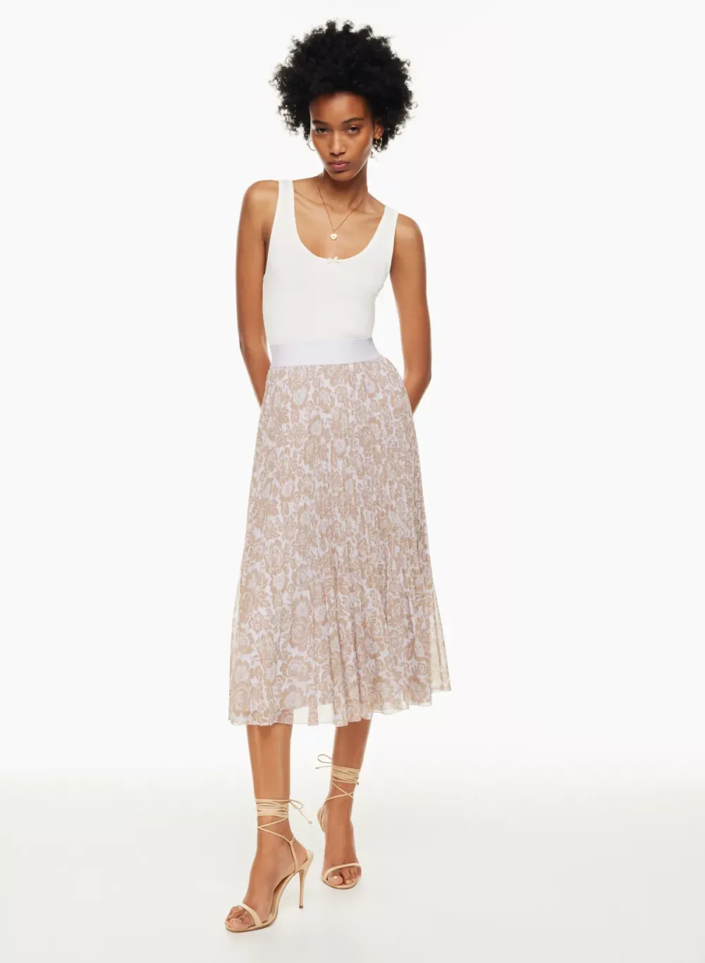 new twirl pleated skirt