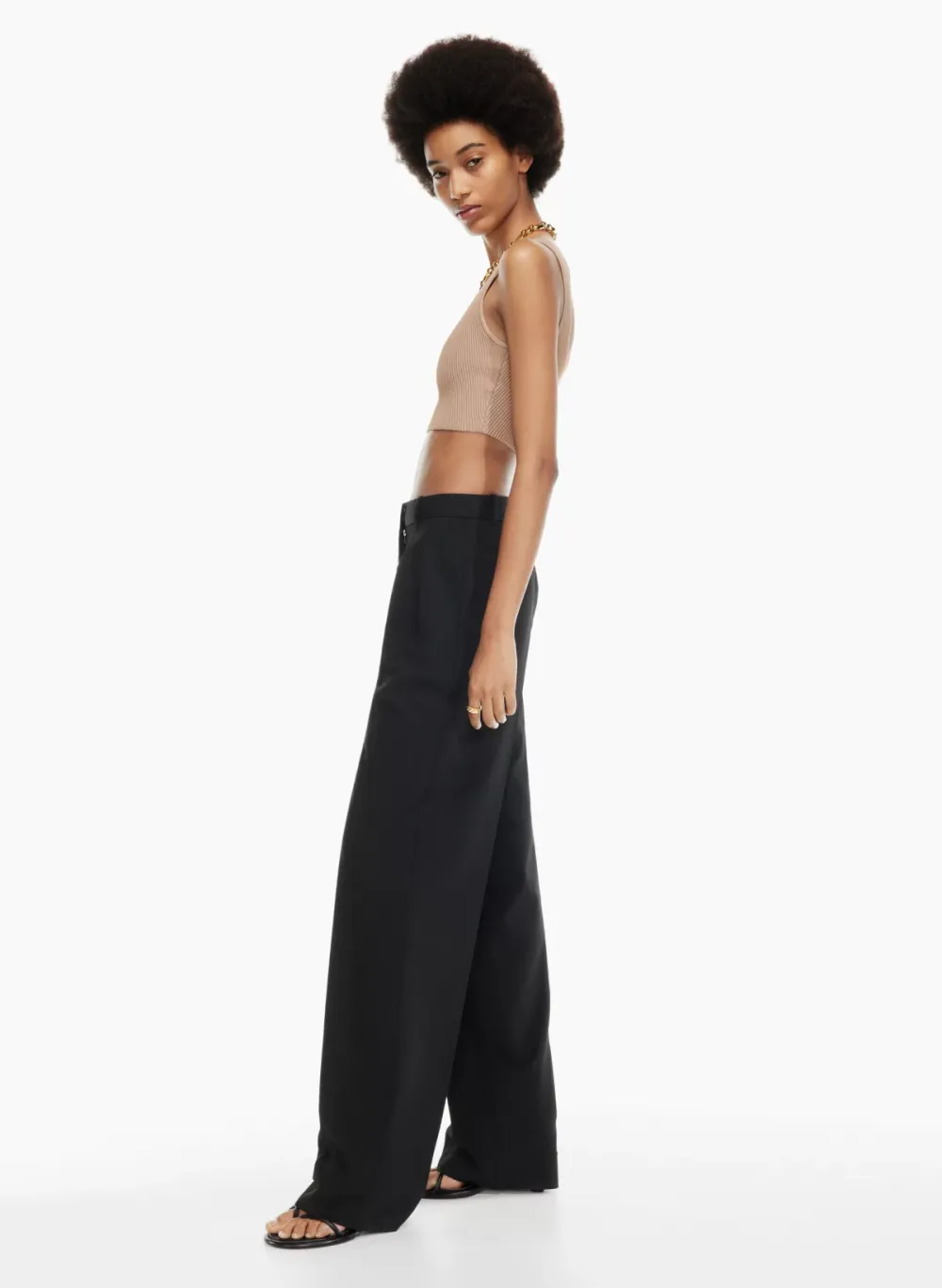 sculpt knit squareneck cropped tank