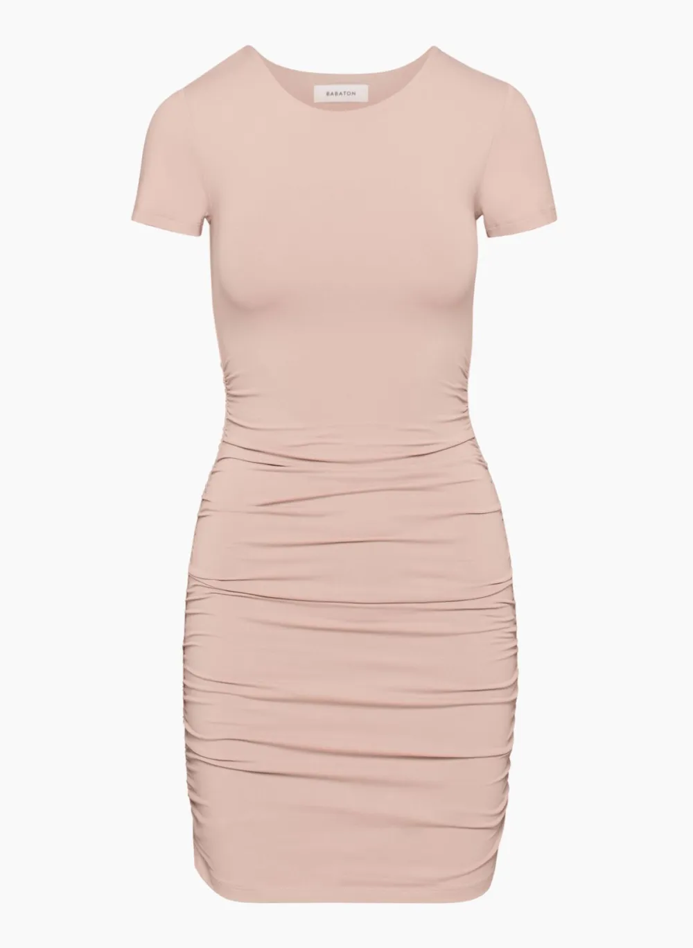 contour ruched mini dress