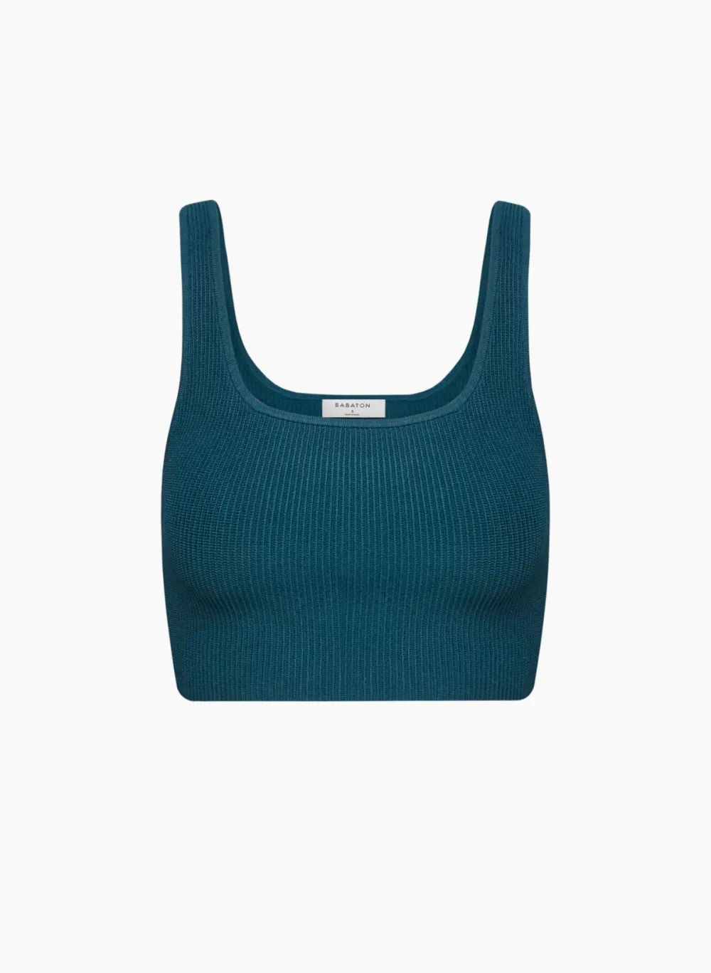 sculpt knit squareneck cropped tank