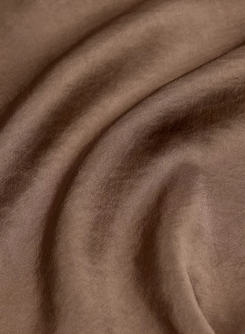 mademoiselle satin longsleeve dress