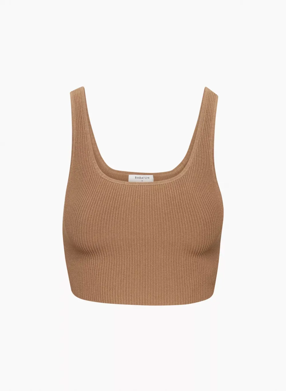 sculpt knit squareneck cropped tank