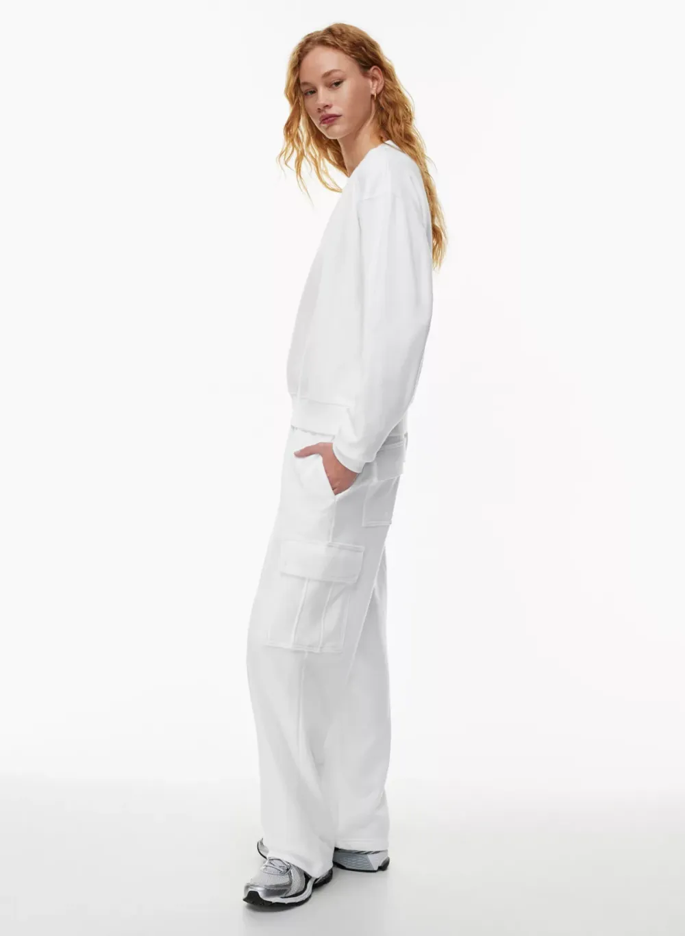 terry fleece perfect crew sweatshirt