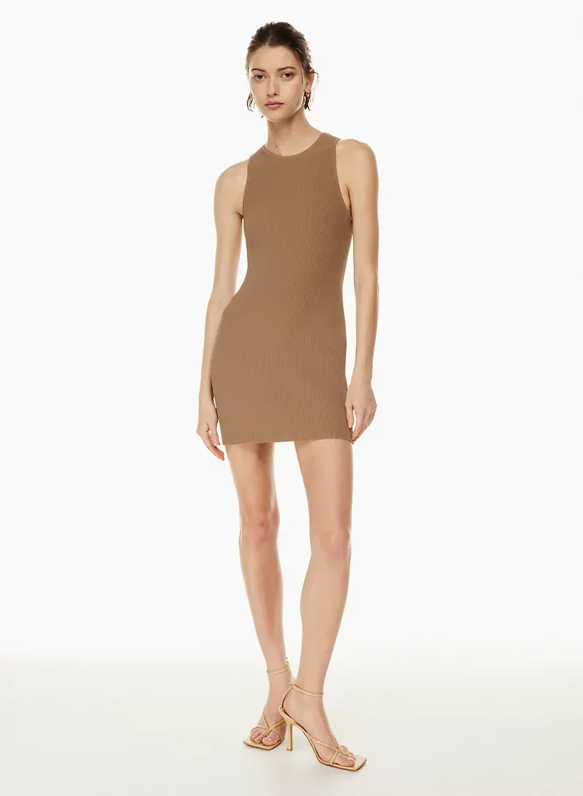 sculpt knit racer mini dress