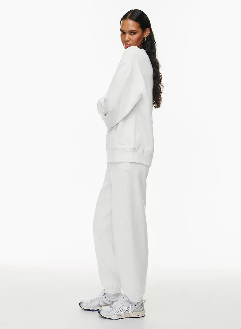 terry fleece boyfriend crew sweatshirt