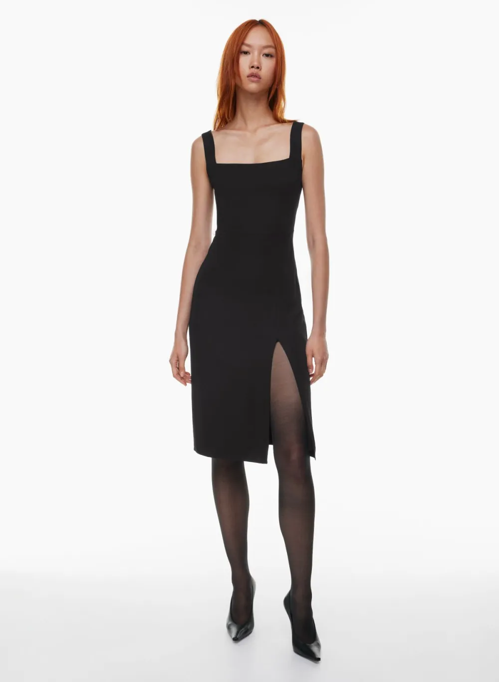 '90s slit midi dress