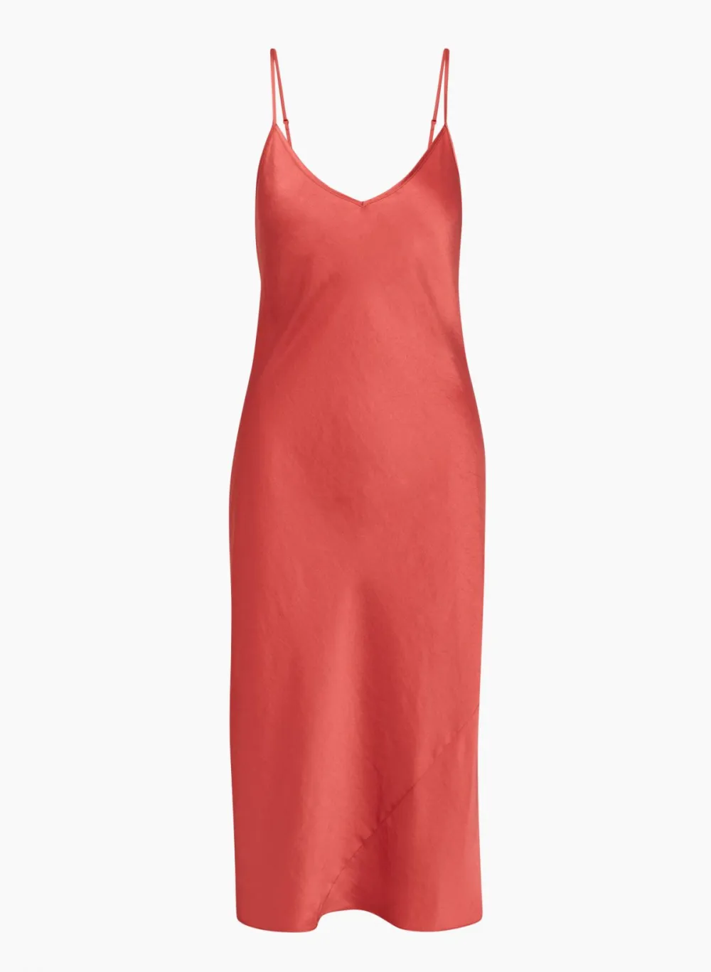 only slip satin midi dress