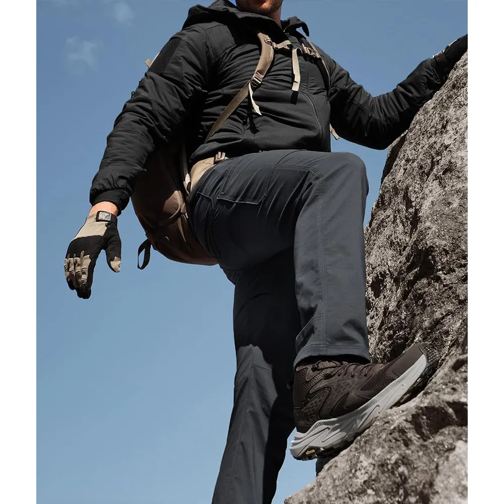 Men's Cool Flex Tactical Pants, Water Resistant Lightweight Stretch Cargo Work Hiking Pants