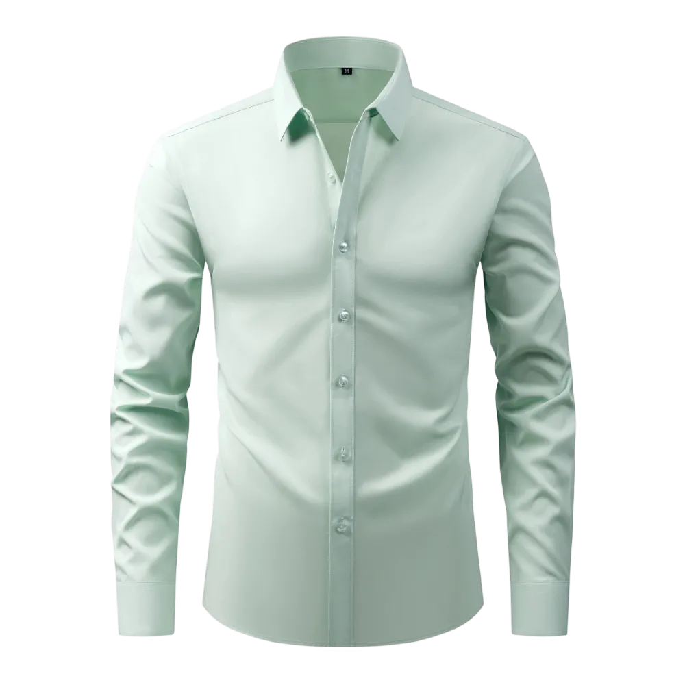 Four-Sided Elastic Natural Button Men'S Large Size Shirt Free Of Ironing And Anti-Wrinkle Business