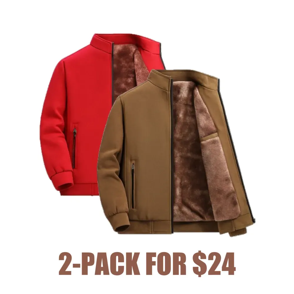 🔥Men’s Thermal Fleece Zip Jacket – Warm, Durable Outerwear for Fall & Winter Adventures