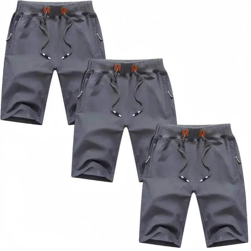 9PACK-Men'S Summer Casual Shorts With Zipper Pockets