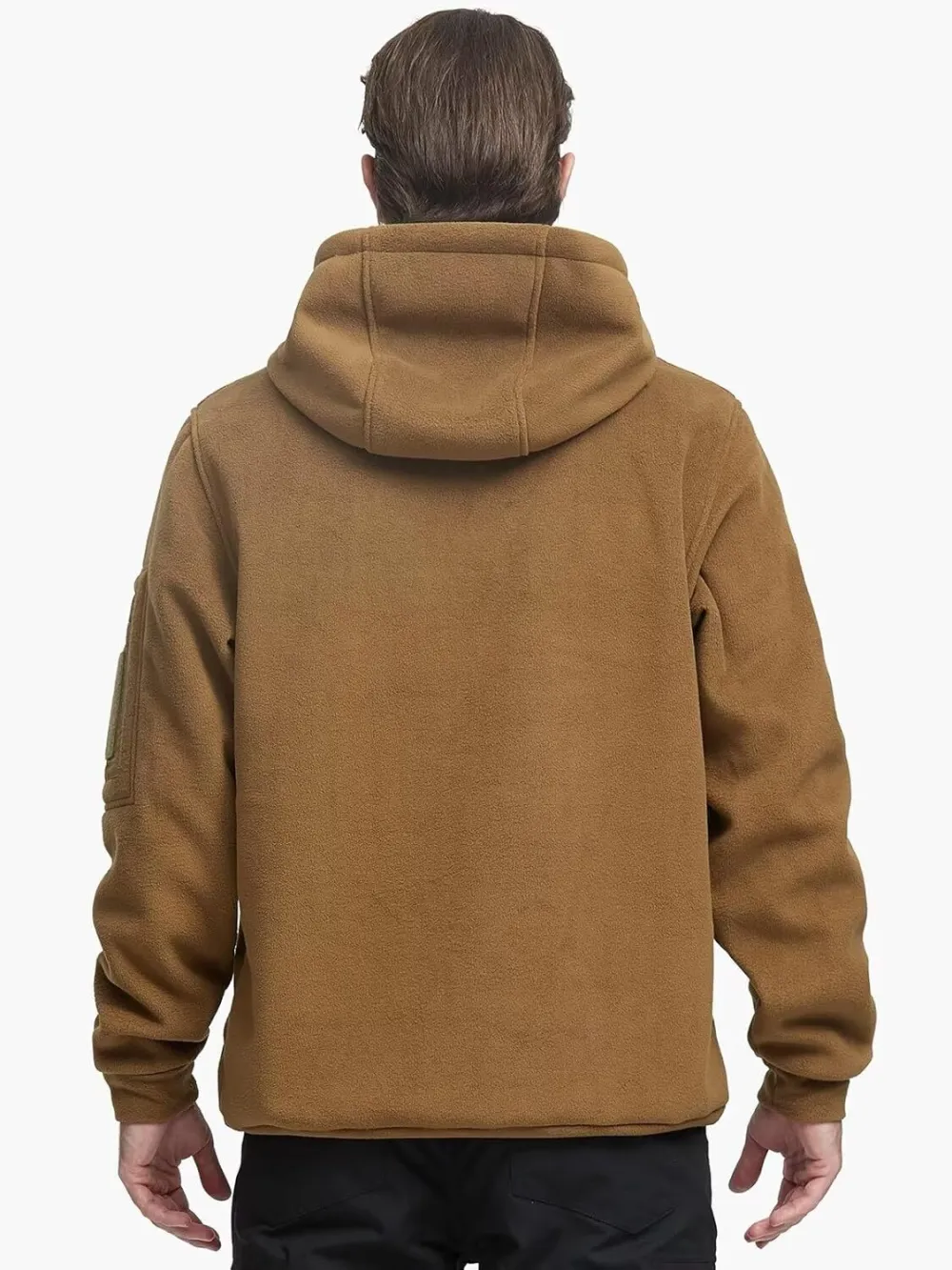 Men's Tactical Winter Fleece Pullover Hoodie Warm Long Fleece lined Hooded Sweatshirt