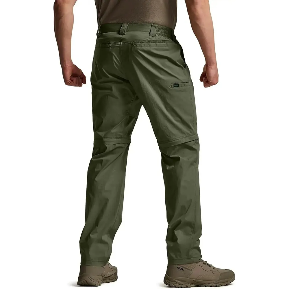 Men's Convertible Cargo Tactical Pants, Water Resistant Outdoor Hiking Pants