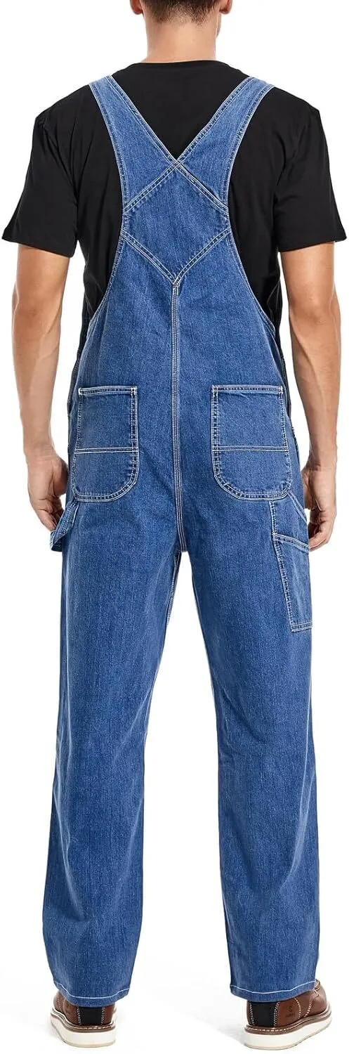 🔥Last Day Promotion🔥Men's Denim Bib Overalls,  Workwear with Adjustable Straps and Convenient Tool Pockets