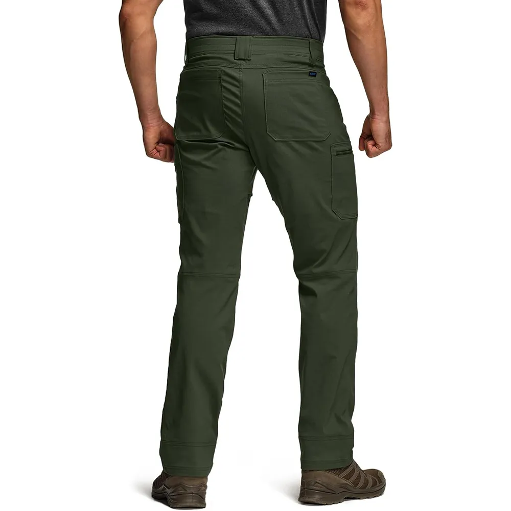 Men's Cool Flex Tactical Pants, Water Resistant Lightweight Stretch Cargo Work Hiking Pants