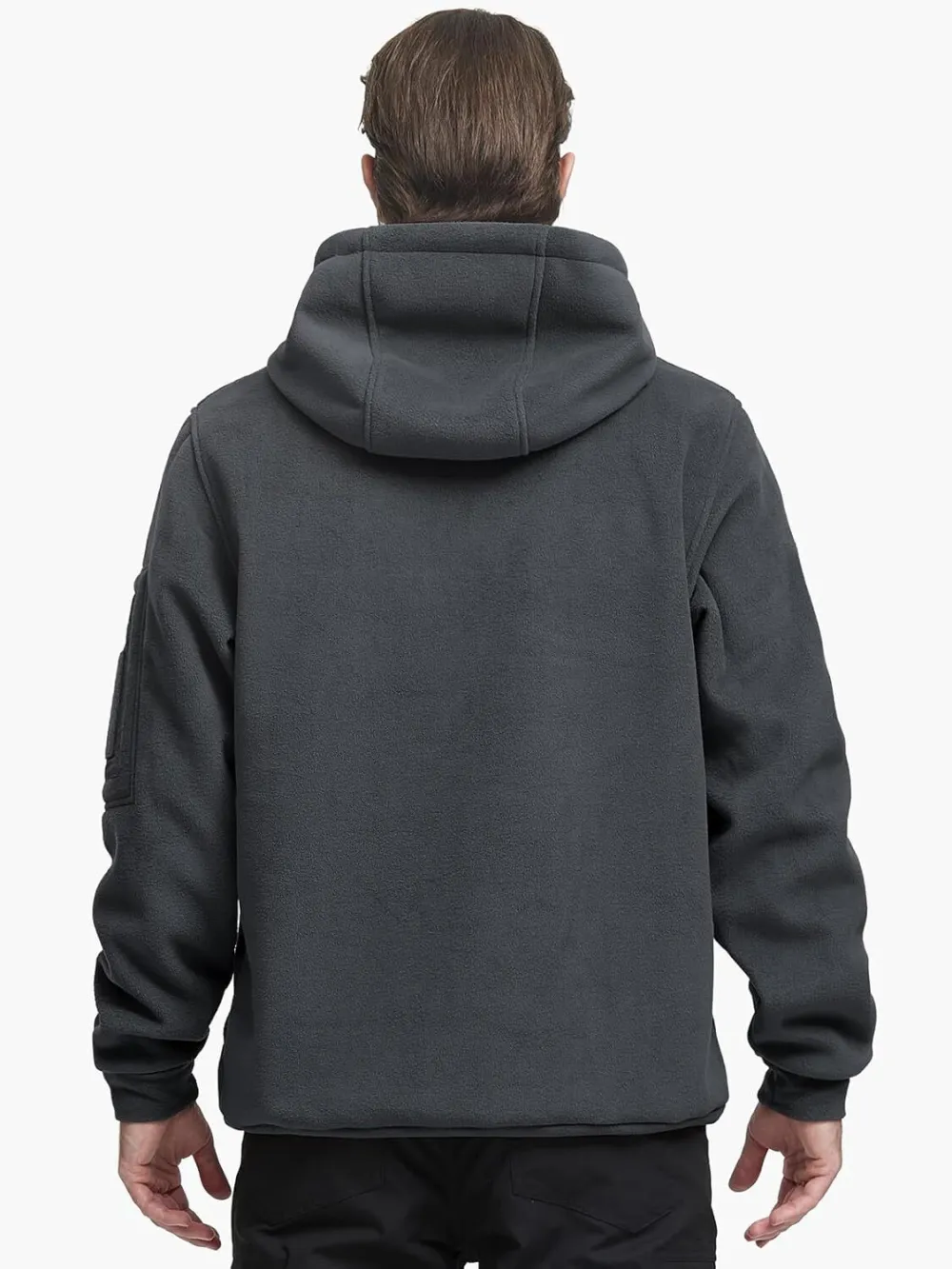 Men's Tactical Winter Fleece Pullover Hoodie Warm Long Fleece lined Hooded Sweatshirt