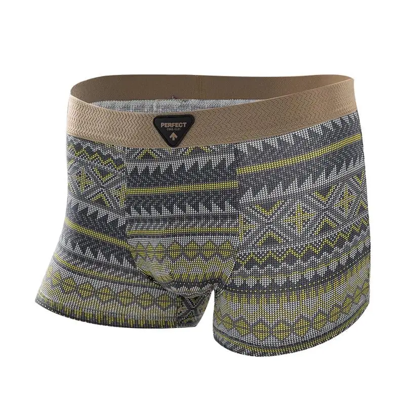 🎁Men's Premium Cotton Boxer Briefs Retro Pattern Design Breathable Mesh Panel Seamless Waistband Moisture-Wicking Underwear 💥 3 PACK