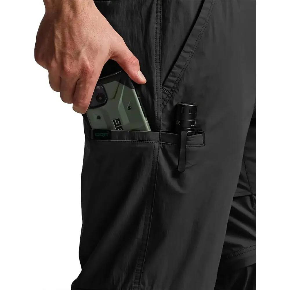 Men's Convertible Cargo Tactical Pants, Water Resistant Outdoor Hiking Pants