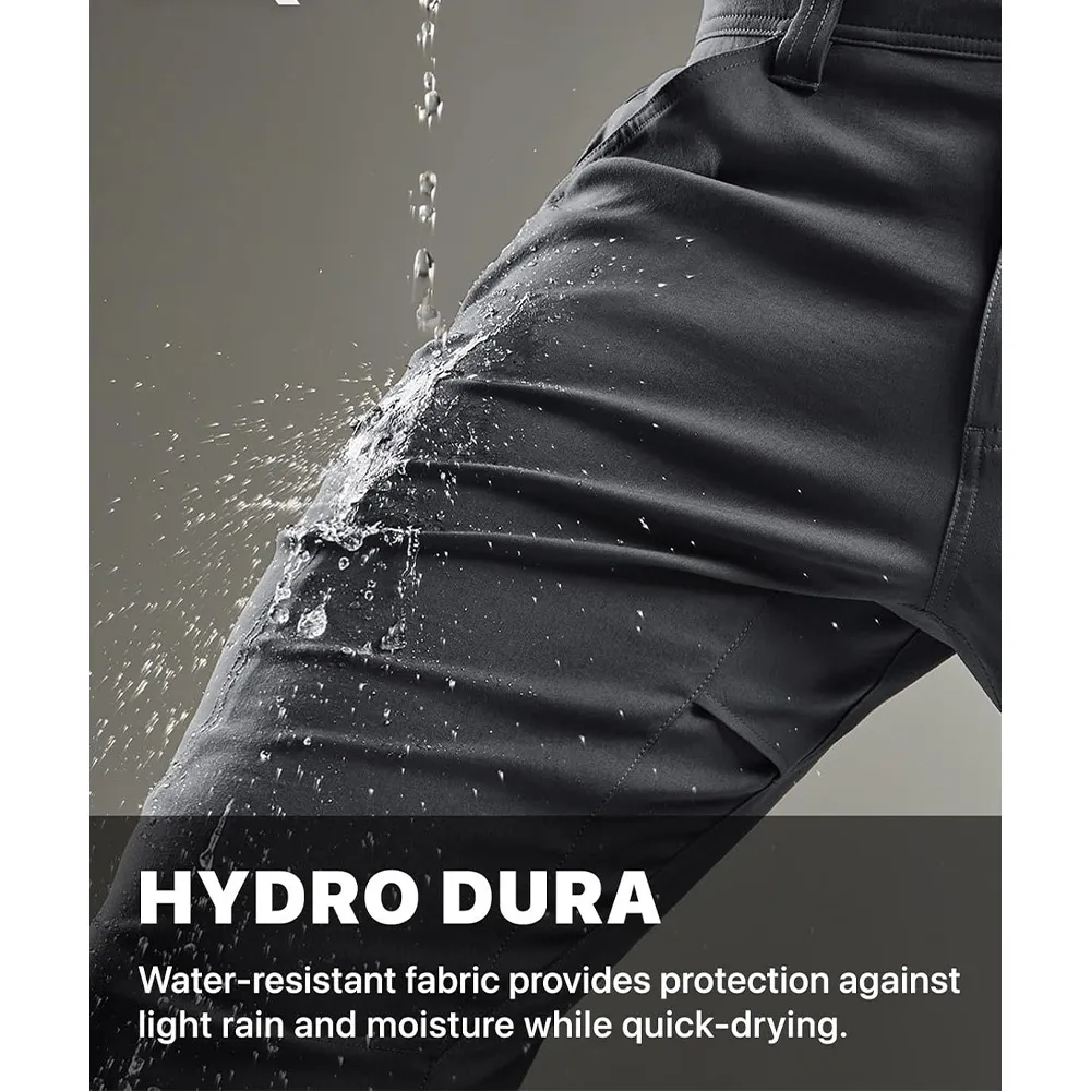 Men's Cool Flex Tactical Pants, Water Resistant Lightweight Stretch Cargo Work Hiking Pants