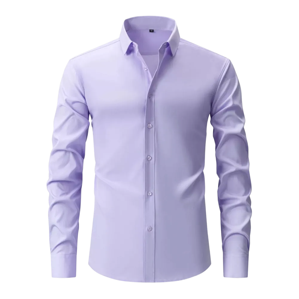 Four-Sided Elastic Natural Button Men'S Large Size Shirt Free Of Ironing And Anti-Wrinkle Business