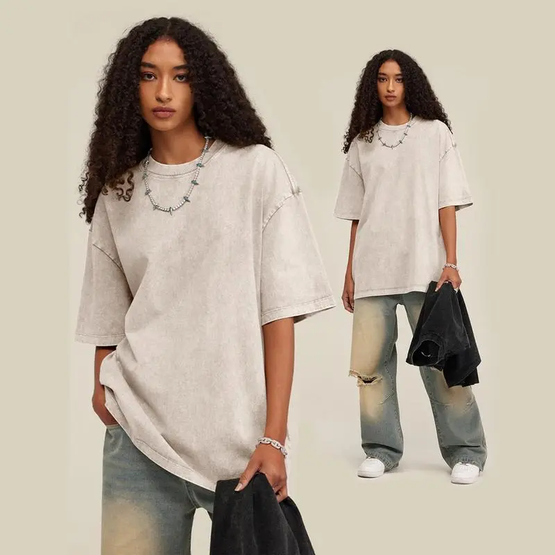 9PACK-Wash Unisex Oversized Cotton T-Shirt