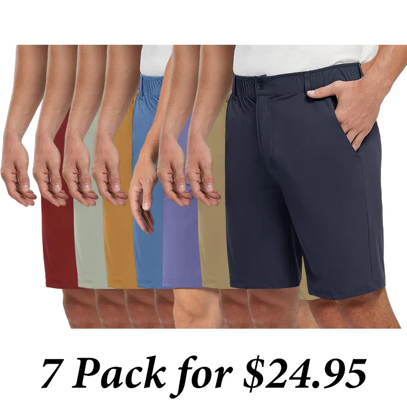 7PACK-Men'S Casual Shorts