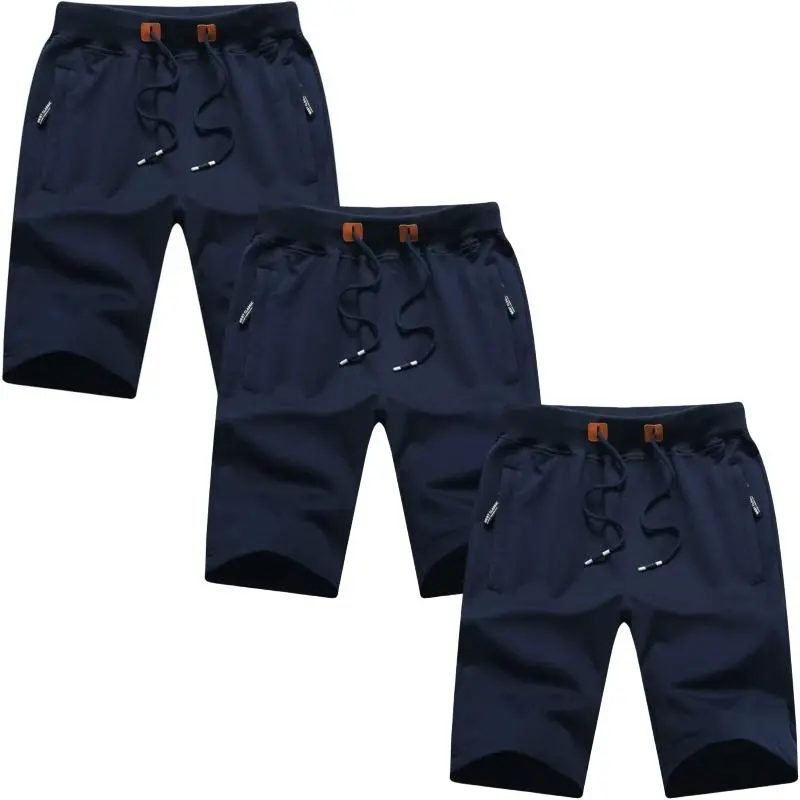 9PACK-Men'S Summer Casual Shorts With Zipper Pockets