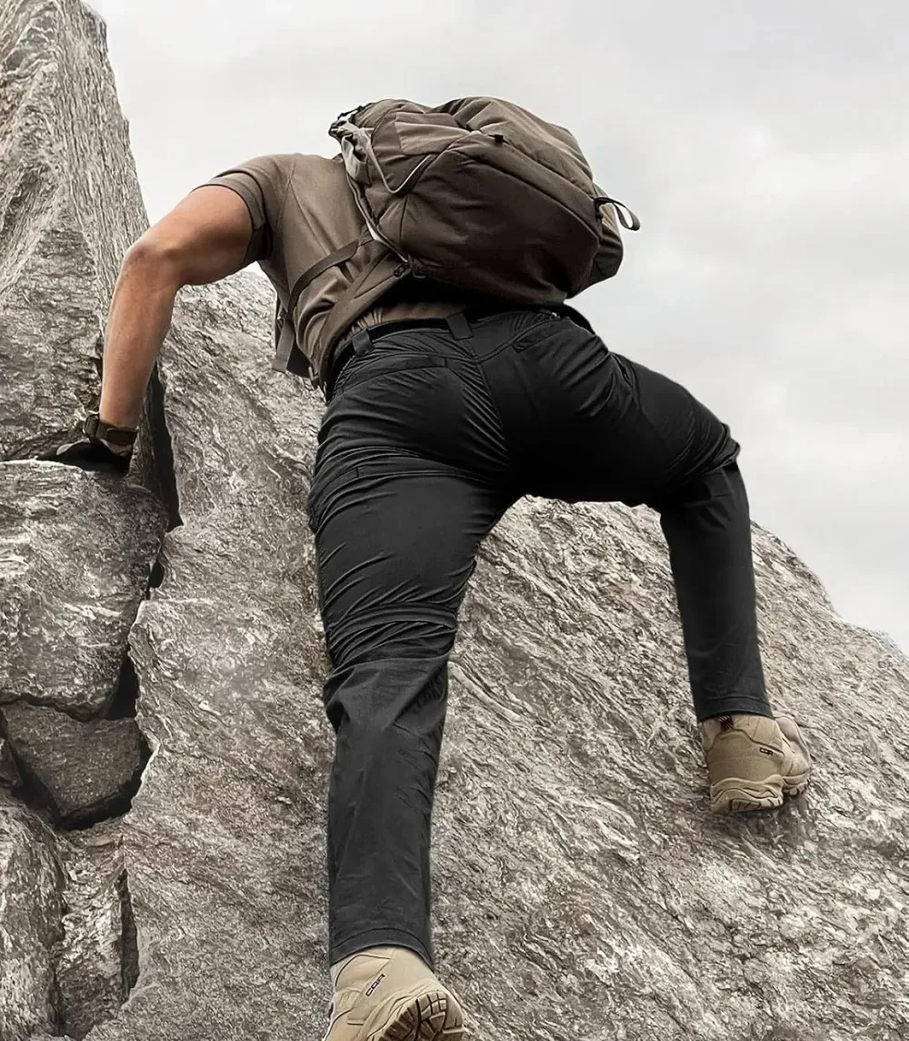 Men's Convertible Cargo Tactical Pants, Water Resistant Outdoor Hiking Pants