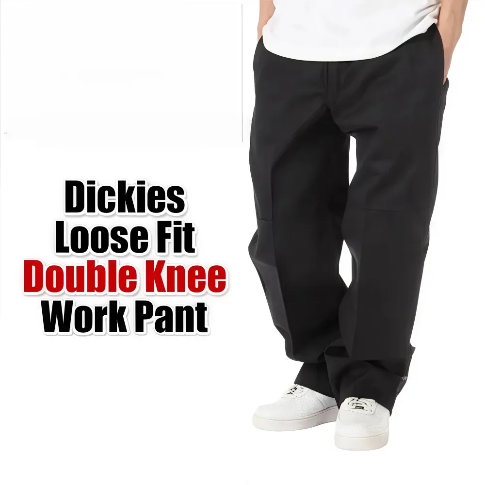 Men's Loose Fit Double Knee Work Pants