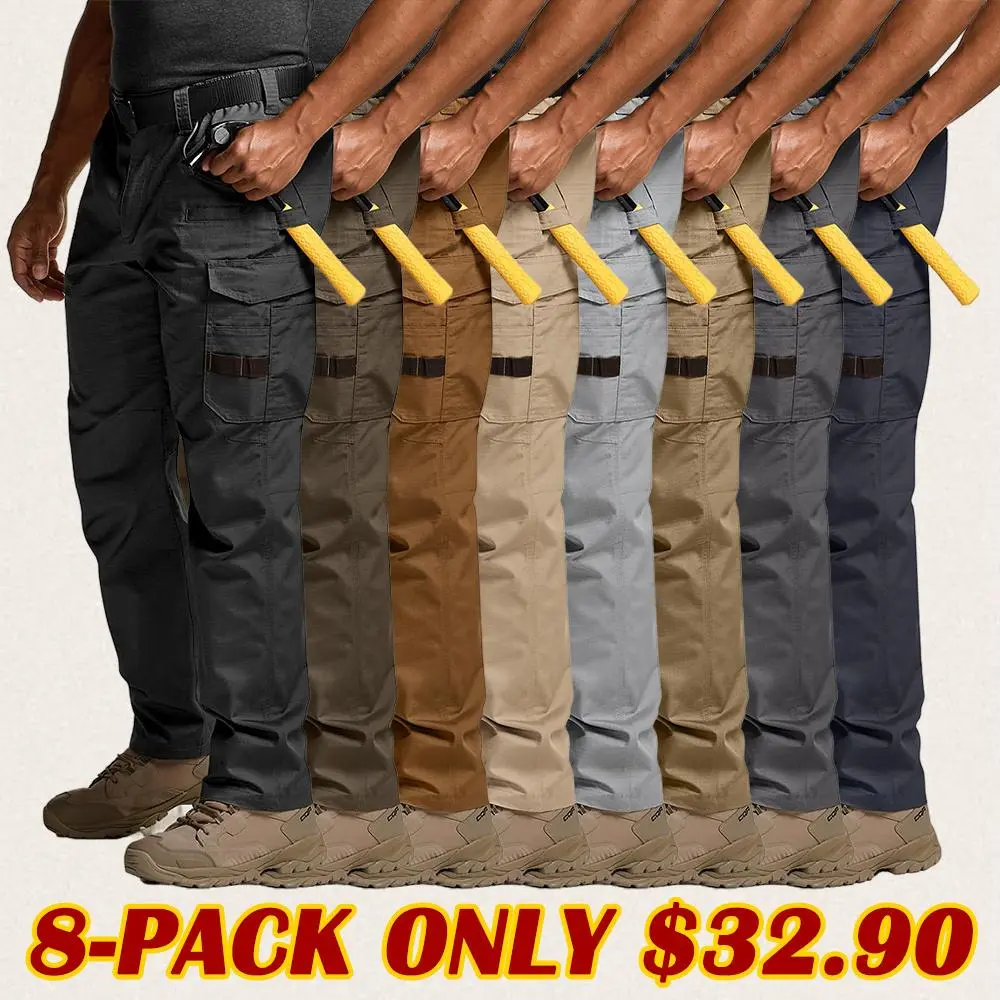 Men's Ripstop Work Pants,Water Resistant Outdoor Tactical Pants
