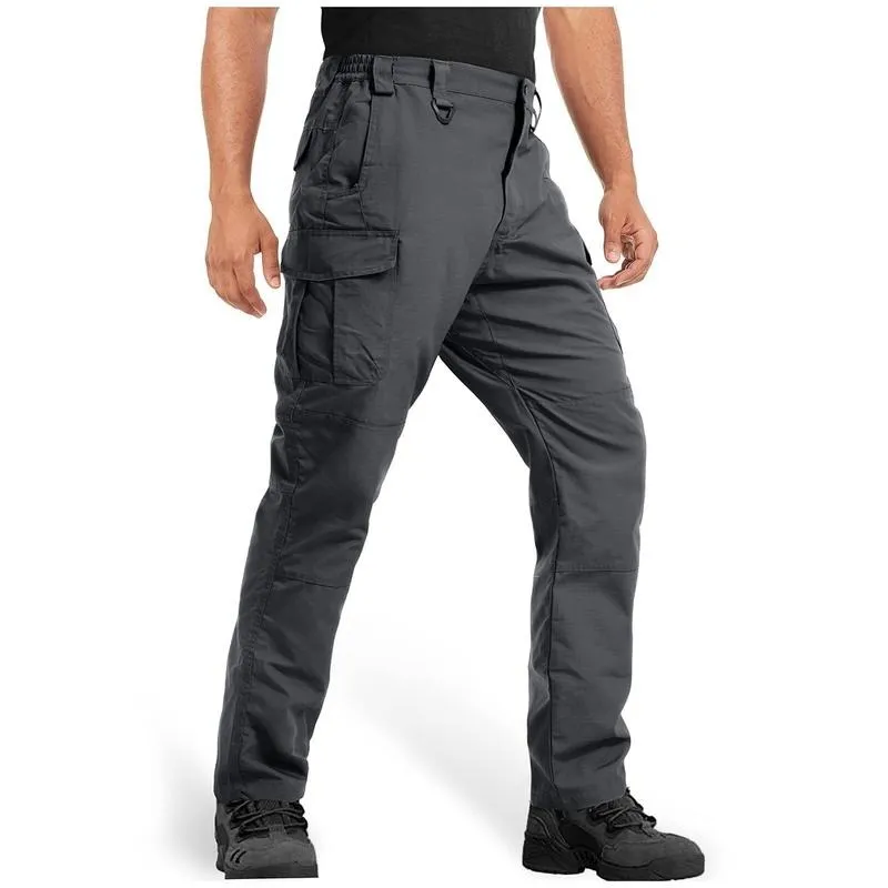 Men's Ripstop Tactical Pants, 9 Pockets,Water Repellent, Cargo Pants for Work, Hiking, Hunting