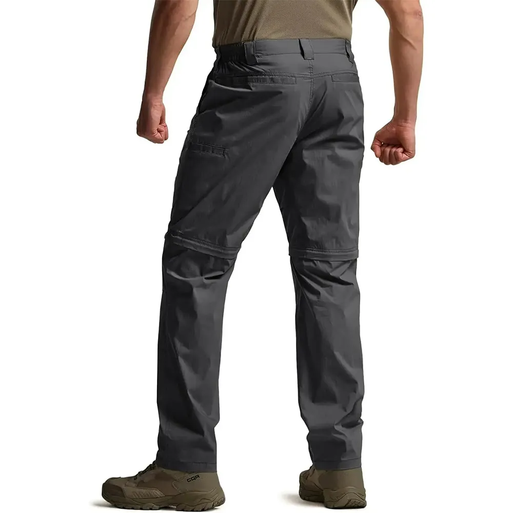 Men's Convertible Cargo Tactical Pants, Water Resistant Outdoor Hiking Pants