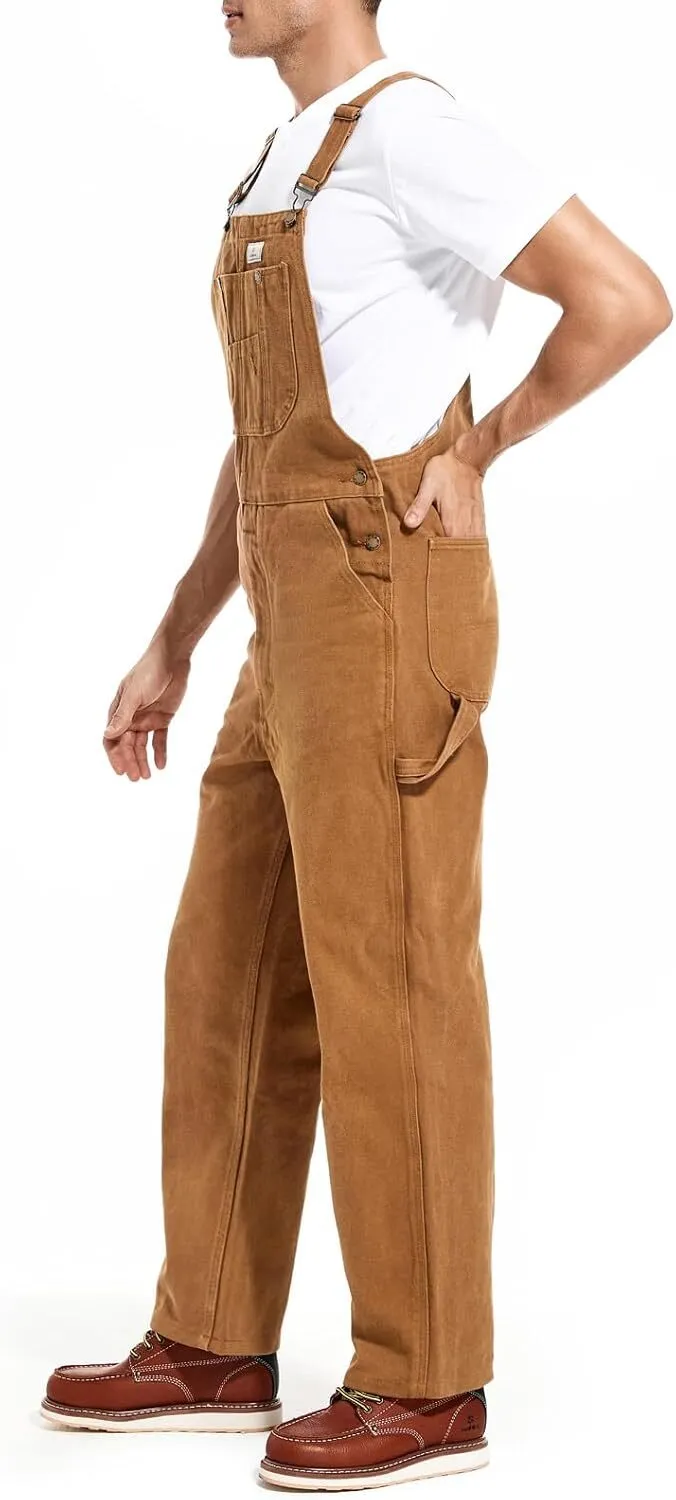 🔥Last Day Promotion🔥Men's Denim Bib Overalls,  Workwear with Adjustable Straps and Convenient Tool Pockets