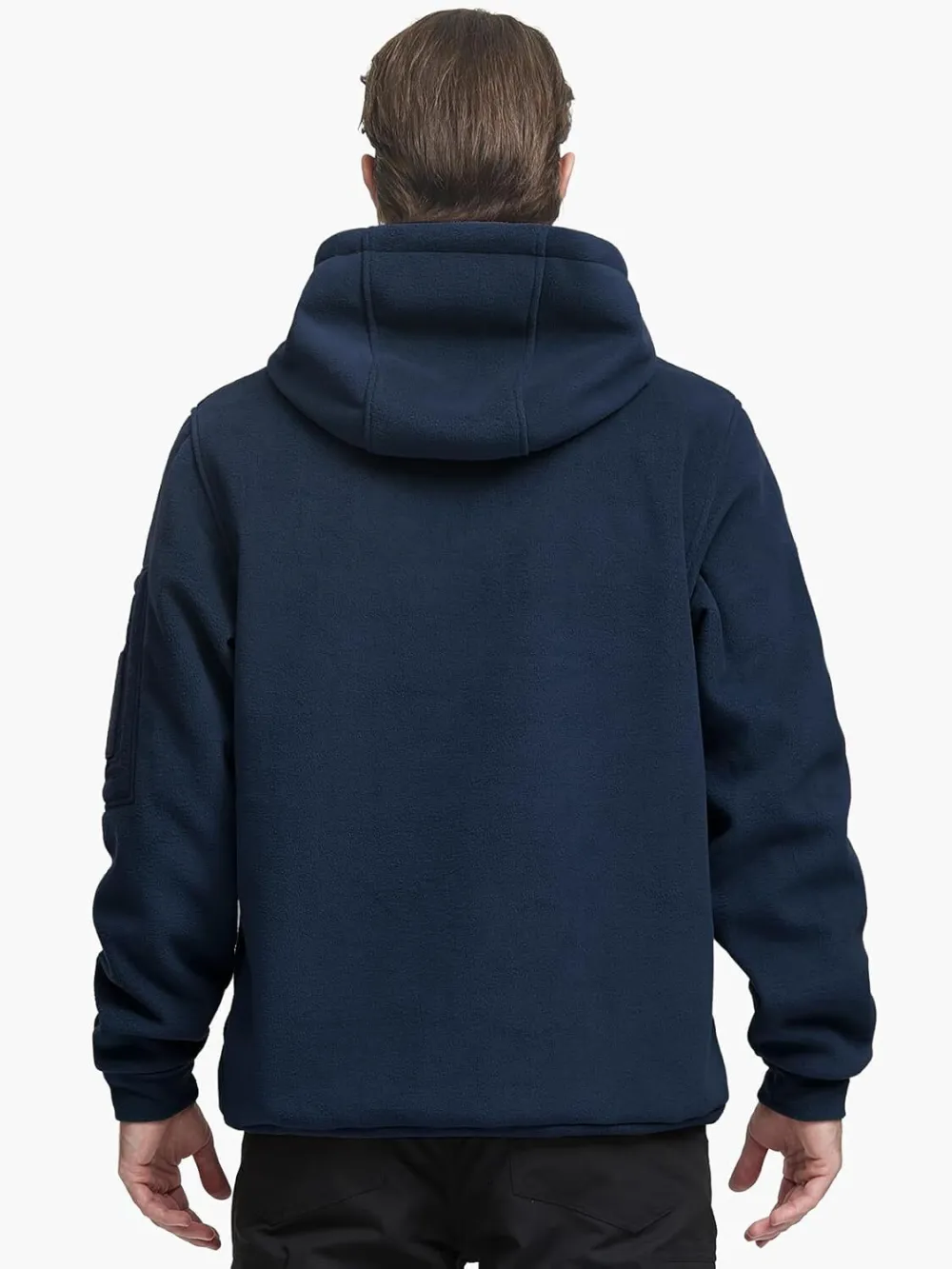 Men's Tactical Winter Fleece Pullover Hoodie Warm Long Fleece lined Hooded Sweatshirt