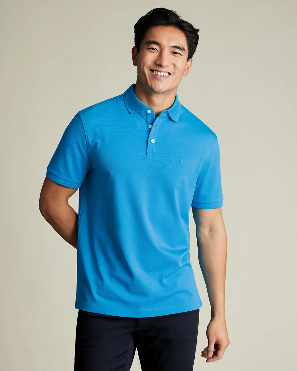 Men'S Casual Business POLO Shirt, Breathable Pique Fabric