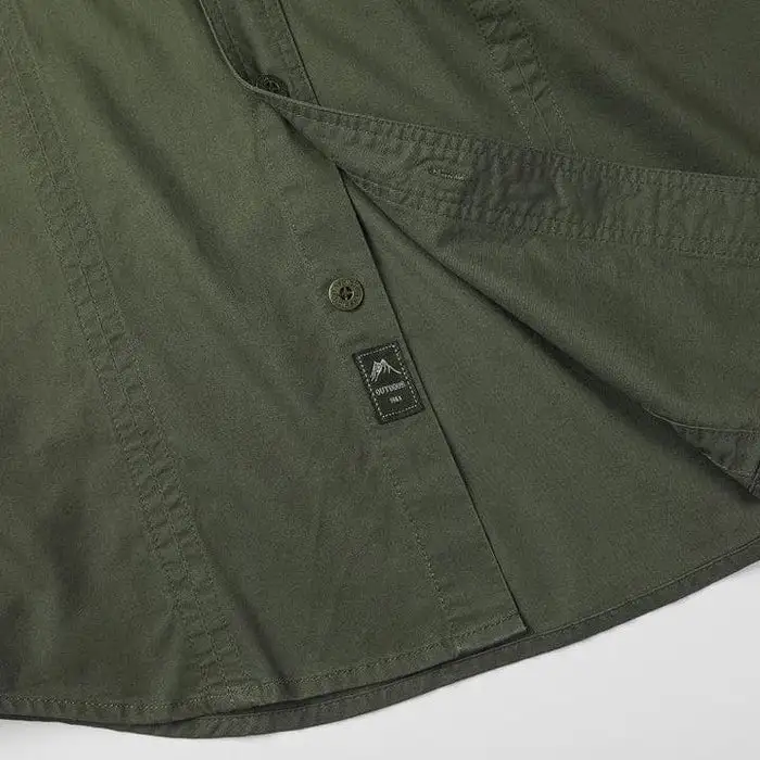 Military Style Long Sleeve Shirt (Win a Waterproof Watch as a Gift)