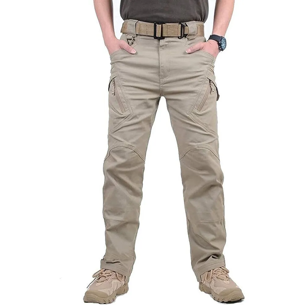 Men's Assault Tactical Pants Lightweight Cotton Outdoor Military Combat Cargo Trousers