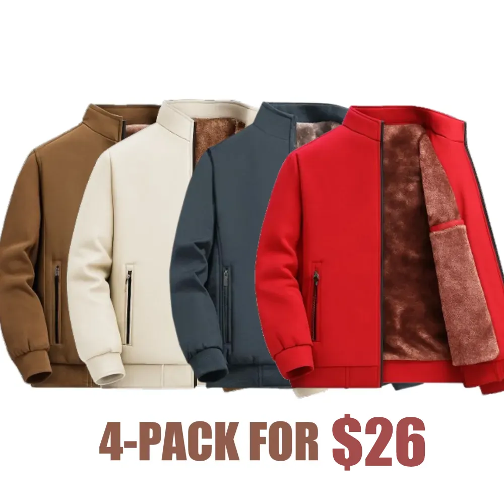 🔥Men’s Thermal Fleece Zip Jacket – Warm, Durable Outerwear for Fall & Winter Adventures