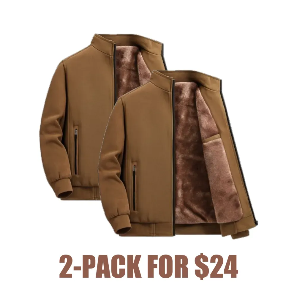 🔥Men’s Thermal Fleece Zip Jacket – Warm, Durable Outerwear for Fall & Winter Adventures